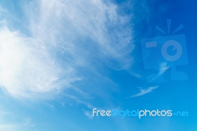 Dramatic Cloudy Blue Sky In Day Time Stock Photo