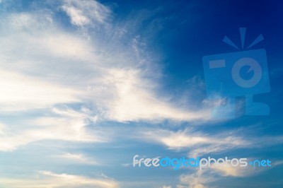 Dramatic Cloudy Blue Sky In Day Time Stock Photo