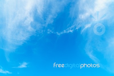 Dramatic Cloudy Blue Sky In Day Time Stock Photo