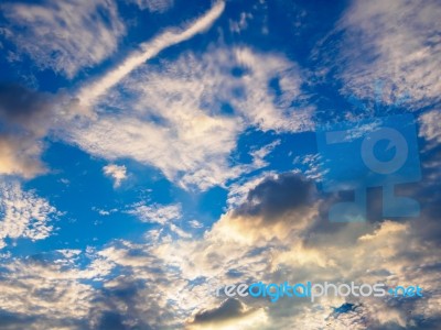 Dramatic Cloudy Sky Stock Photo