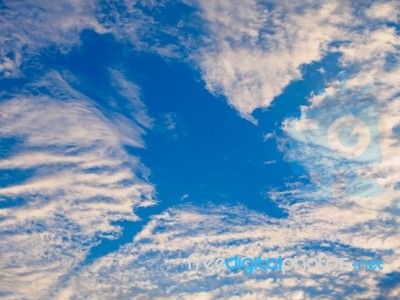 Dramatic Cloudy Sky Stock Photo