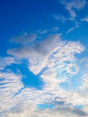 Dramatic Cloudy Sky Stock Photo