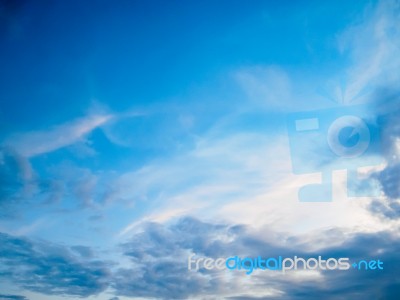 Dramatic Cloudy Sky Stock Photo