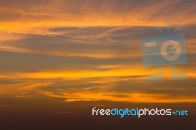 Dramatic Sky With Cloud In Evening, Stock Photo