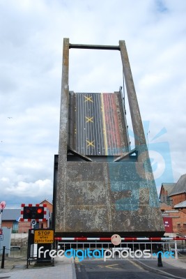 Drawbridge In Gloucester Stock Photo