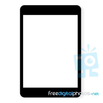  Drawing Black Digital Tablet White Blank Screen Stock Photo