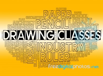 Drawing Classes Represents Lesson Schooling And Learning Stock Image