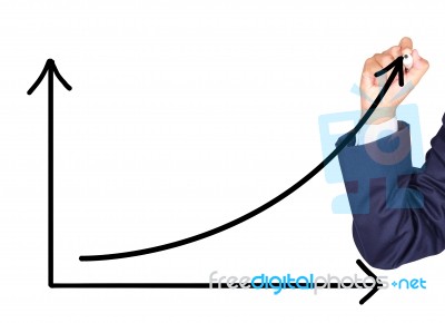 Drawing Graph Growing Stock Photo