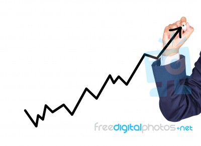 Drawing Graph Growing Stock Photo