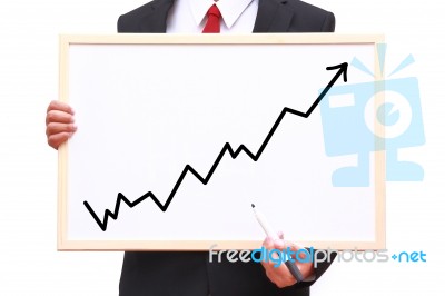 Drawing Graph Growing Stock Photo