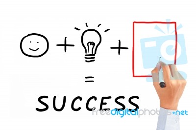 Drawing Necessary Thing For Success Stock Photo