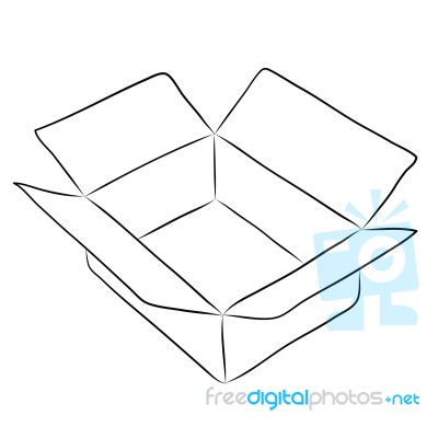 Drawing Of Box Stock Image