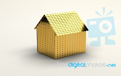 Dream House Beautiful Golden Stock Image