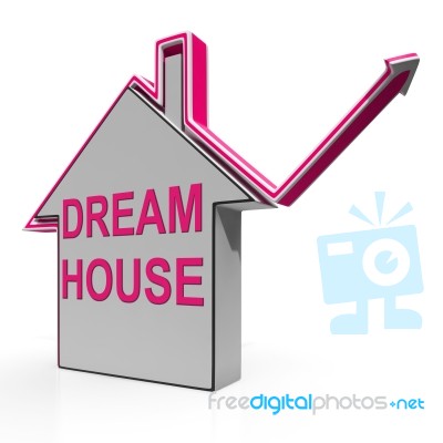 Dream House Home Means Finding Or Building Ideal Property Stock Image