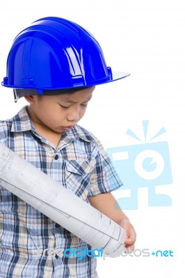 Dream Of The Child's Future Career  (engineer) Stock Photo