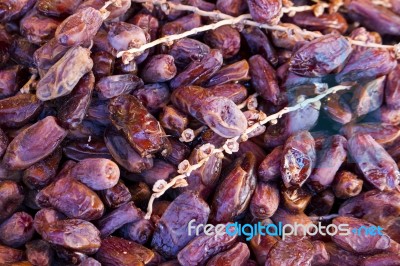 Dried Date Fruits Stock Photo