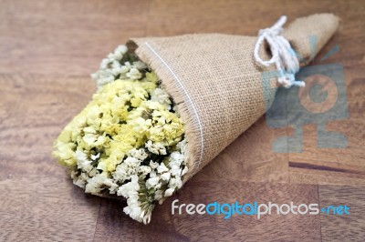 Dried Flower Bouquet Stock Photo