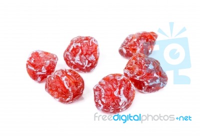 Dried Plum  Isolated On A White Background Stock Photo