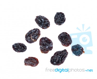 Dried Raisins Isolated On A White Background Stock Photo