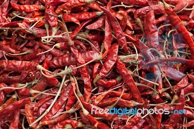 Dried Red Chilli Stock Photo