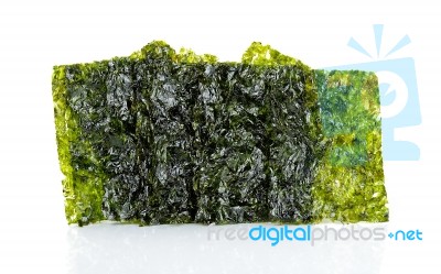 Dried Seaweed Isolated On The White Background Stock Photo