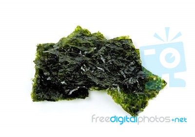 Dried Seaweed Isolated On The White Background Stock Photo