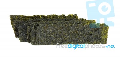 Dried Seaweed Isolated On The White Background Stock Photo