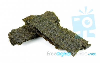 Dried Seaweed Isolated On The White Background Stock Photo