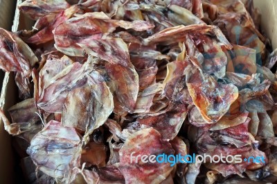 Dried Squid Stock Photo