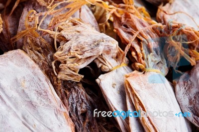 Dried Squid Stock Photo