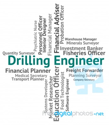 Drilling Engineer Representing Mechanics Hire And Occupations Stock Image