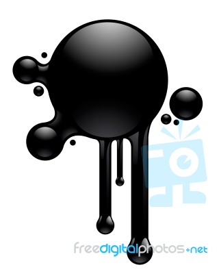 Dripping Black Liquid Stock Image