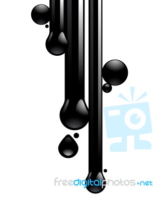 Dripping Black Liquid Stock Image