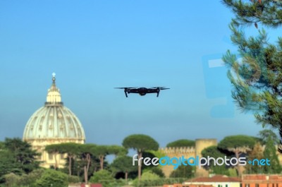 Drone At Rome Stock Photo