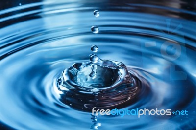 Drop Of Water Splash Blurred Stock Photo