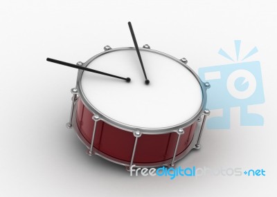 Drum With Stick Stock Image