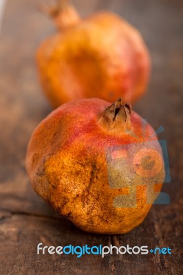 Dry And Old Pomegranates Stock Photo