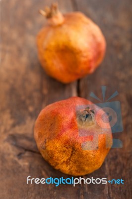 Dry And Old Pomegranates Stock Photo