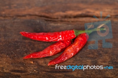 Dry Red Chili Peppers Stock Photo