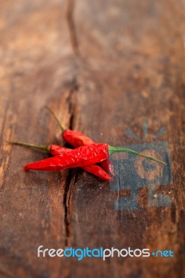 Dry Red Chili Peppers Stock Photo