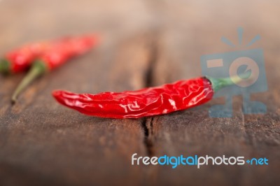 Dry Red Chili Peppers Stock Photo