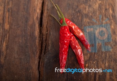 Dry Red Chili Peppers Stock Photo