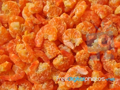 Dry Shrimps Stock Photo