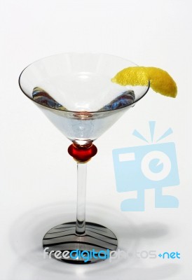 Dry Vodka Martini With A Twist Stock Photo