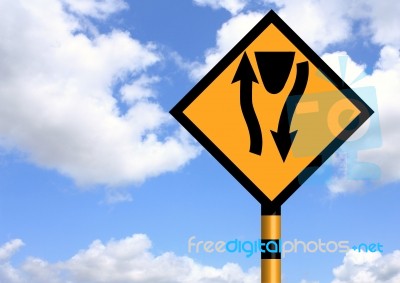 Dual Carriageway Ahead Stock Image