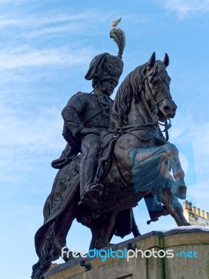 Durham, County Durham/uk - January 19 : Lord Londonderry Statue Stock Photo