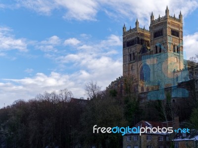 Durham, County Durham/uk - January 19 : The Cathedral In Durham,… Stock Photo