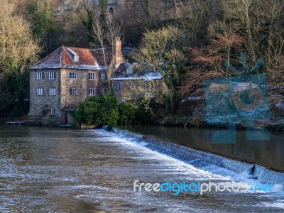 Durham, County Durham/uk - January 19 : View Of A House On The B… Stock Photo