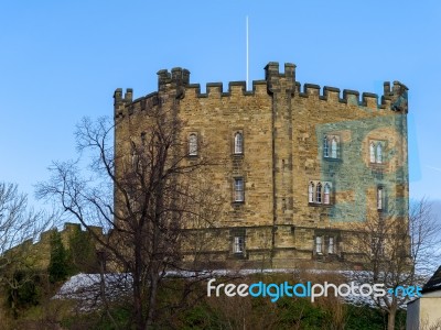 Durham, County Durham/uk - January 19 : View Of The Castle In Du… Stock Photo