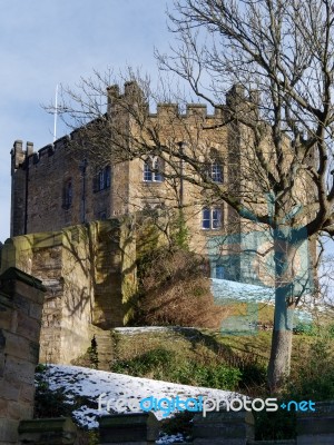 Durham, County Durham/uk - January 19 : View Of The Castle In Du… Stock Photo